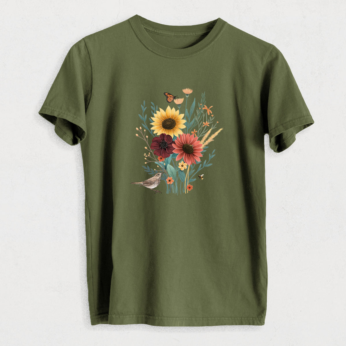 Fall Bouquet - Heavyweight Men&#39;s 100% Organic Cotton Tee