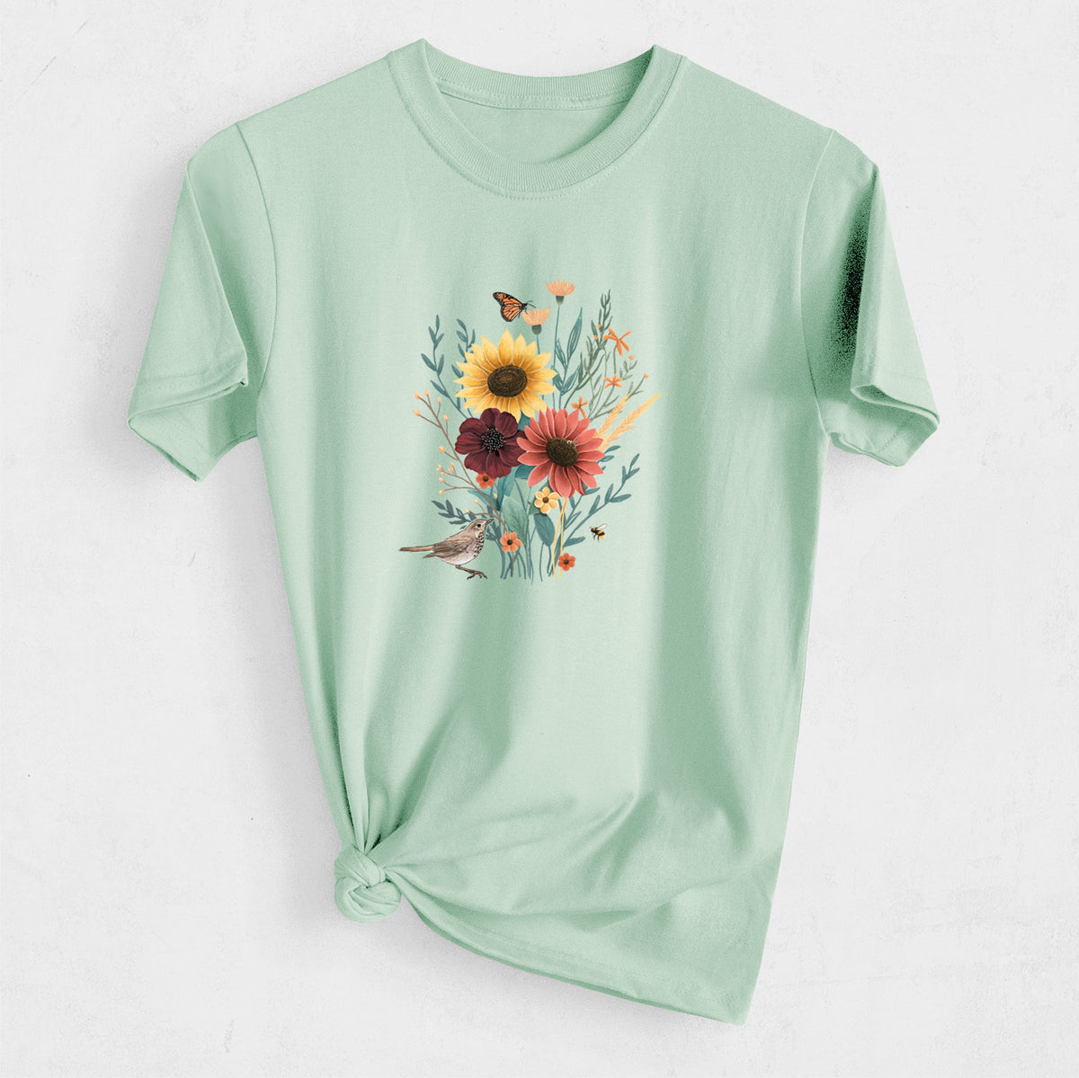Fall Bouquet - Heavyweight Men&#39;s 100% Organic Cotton Tee