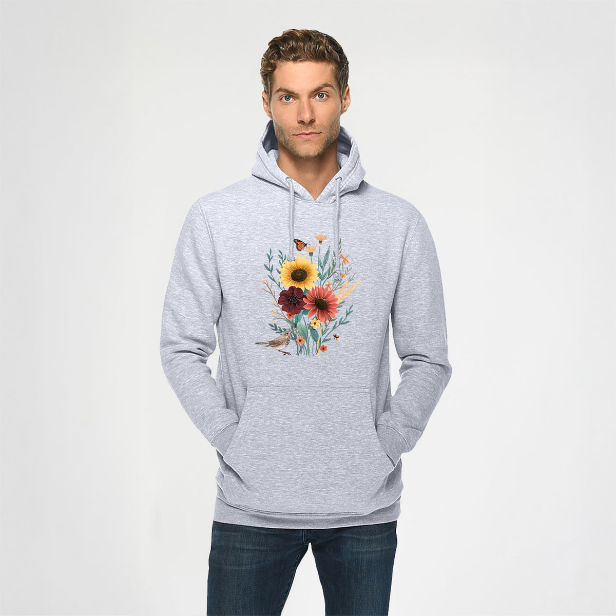 Fall Bouquet - Heavyweight Fleece Hoodie