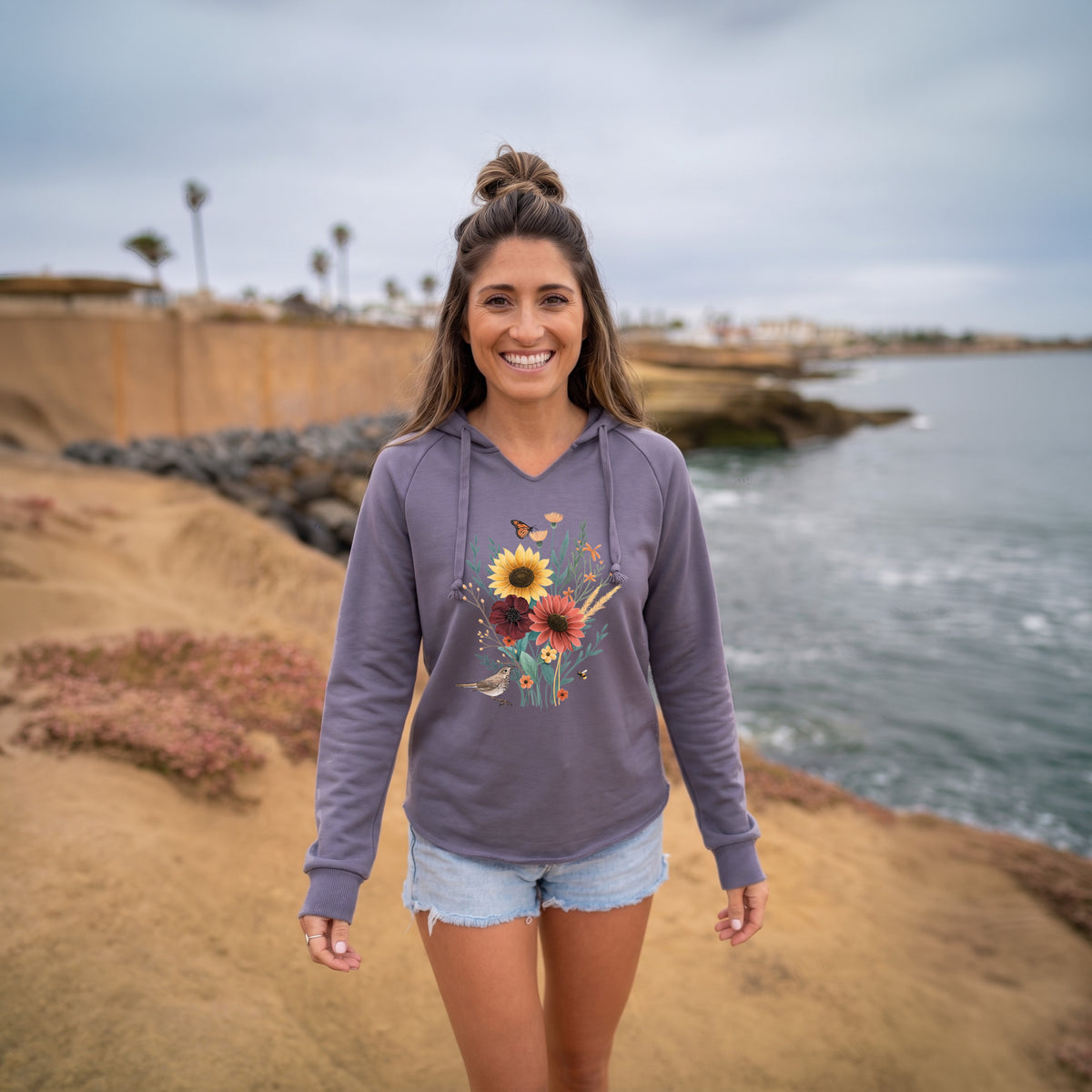 Fall Bouquet - Cali Wave Hooded Sweatshirt
