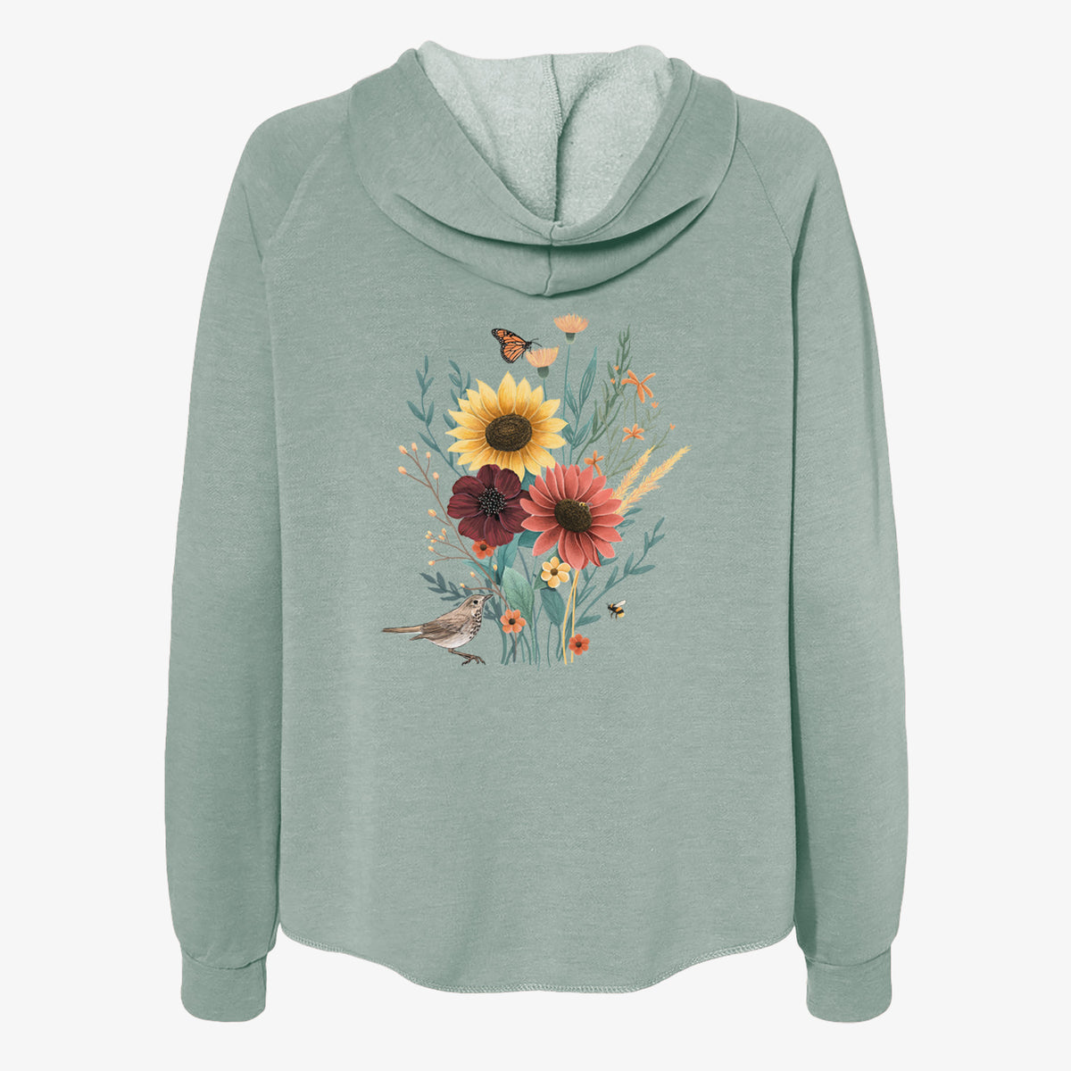 Fall Bouquet - Women&#39;s Cali Wave Zip-Up Sweatshirt