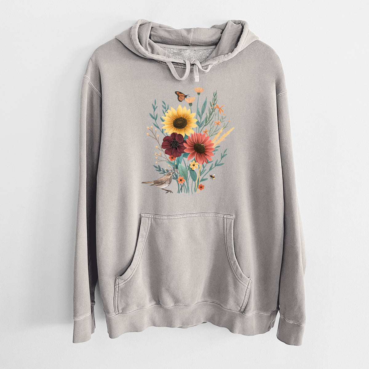 Fall Bouquet - Unisex Pigment Dyed Hoodie