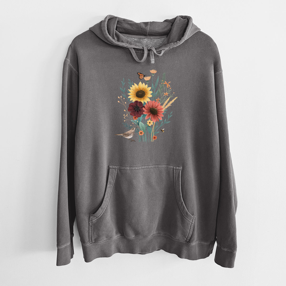 Fall Bouquet - Unisex Pigment Dyed Hoodie