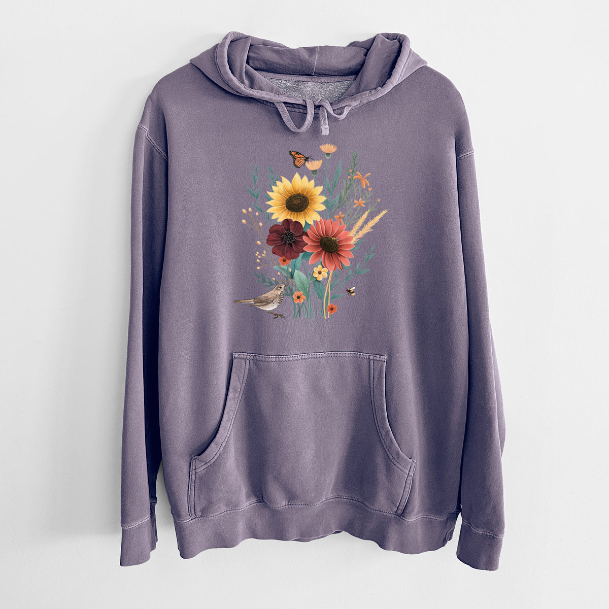 Fall Bouquet - Unisex Pigment Dyed Hoodie