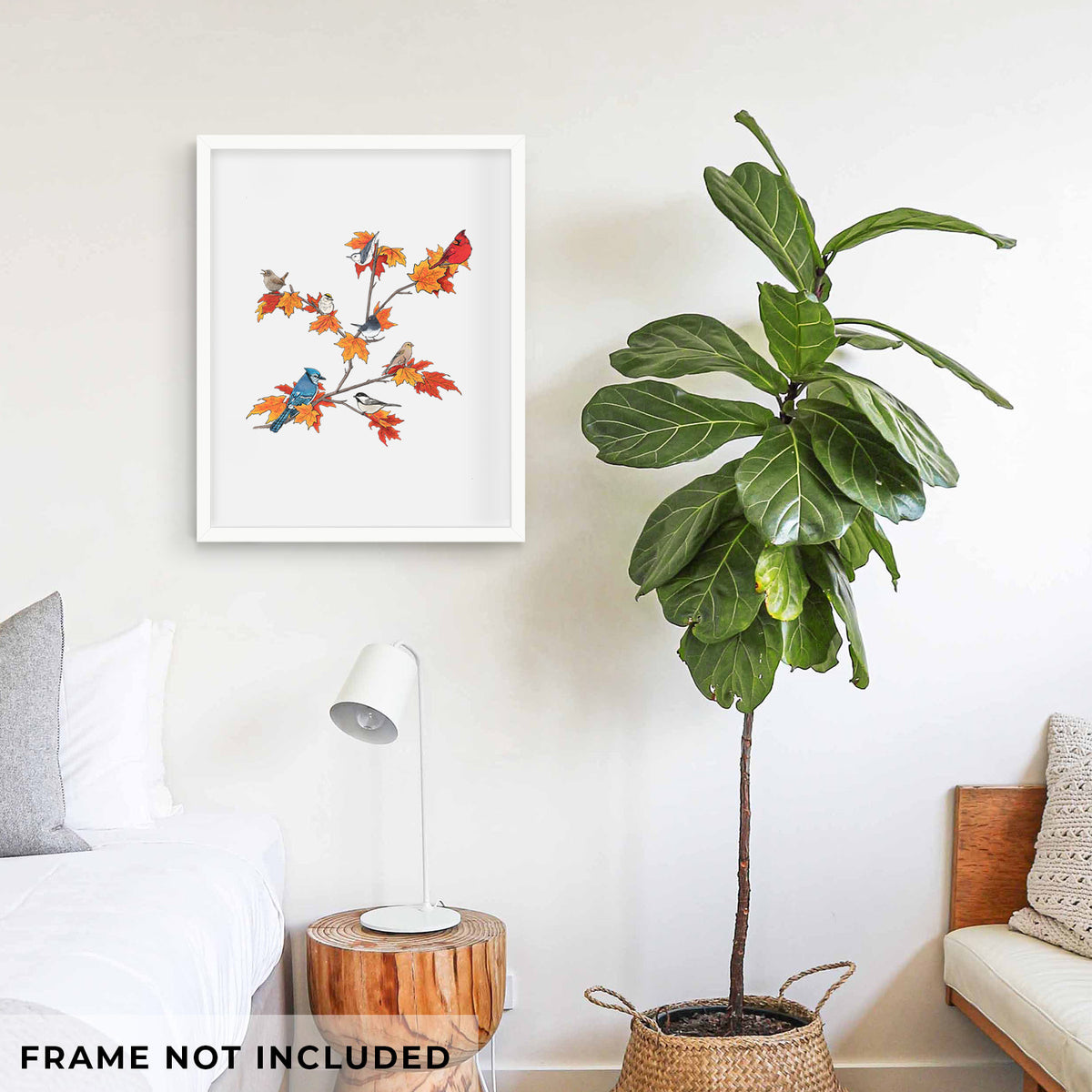 Autumn Backyard Birds - Fine Art Print