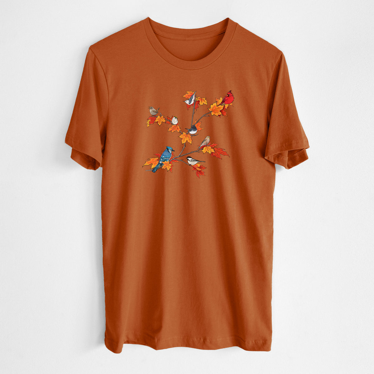 Autumn Backyard Birds - Lightweight 100% Cotton Unisex Crewneck