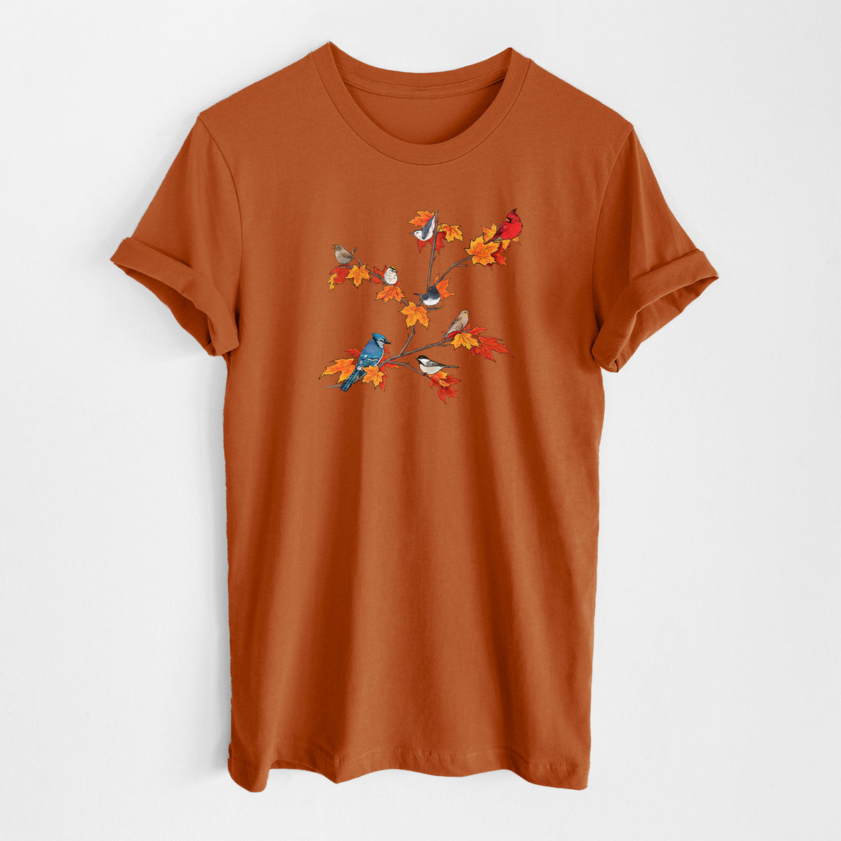 Autumn Backyard Birds - Lightweight 100% Cotton Unisex Crewneck