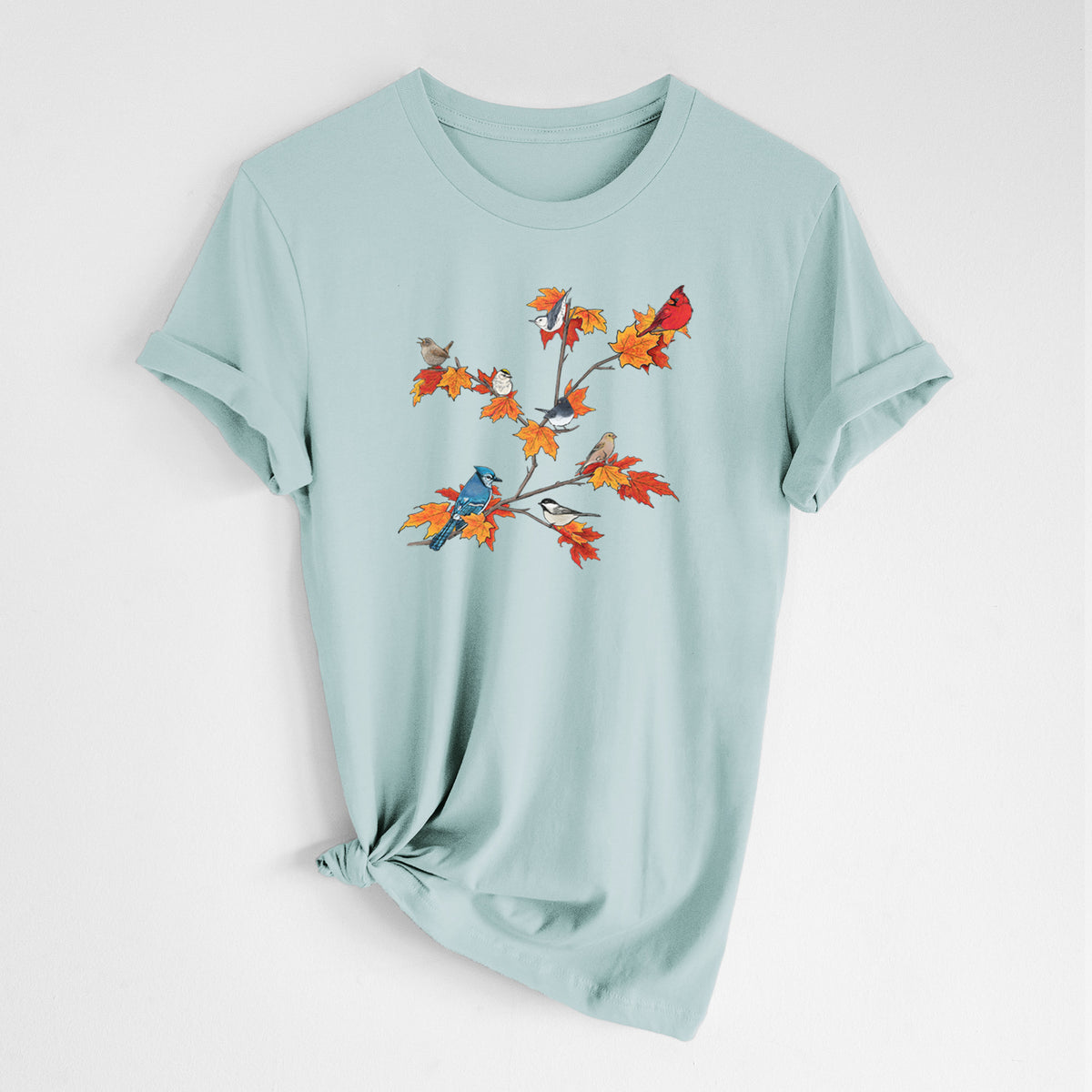 Autumn Backyard Birds - Lightweight 100% Cotton Unisex Crewneck