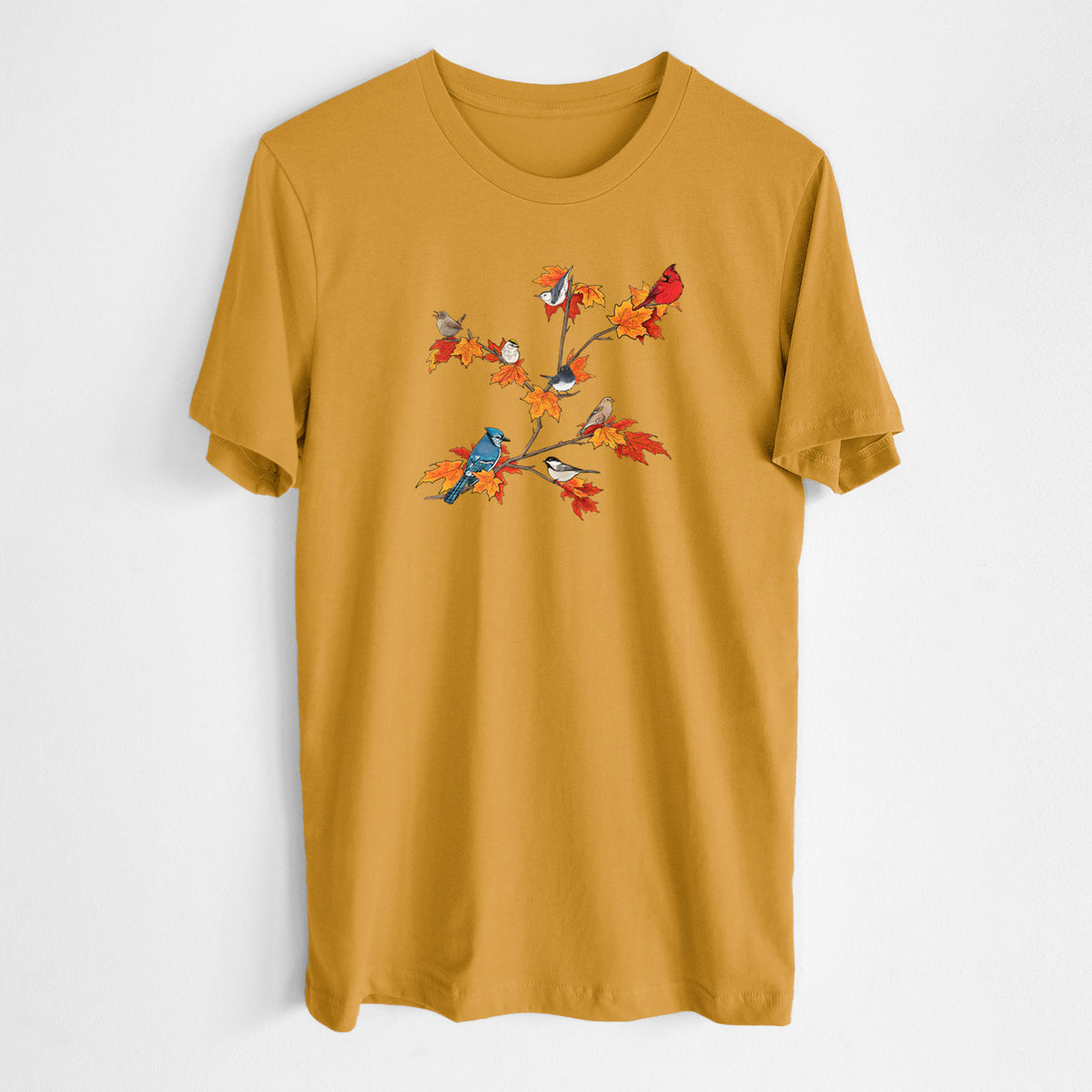 Autumn Backyard Birds - Lightweight 100% Cotton Unisex Crewneck