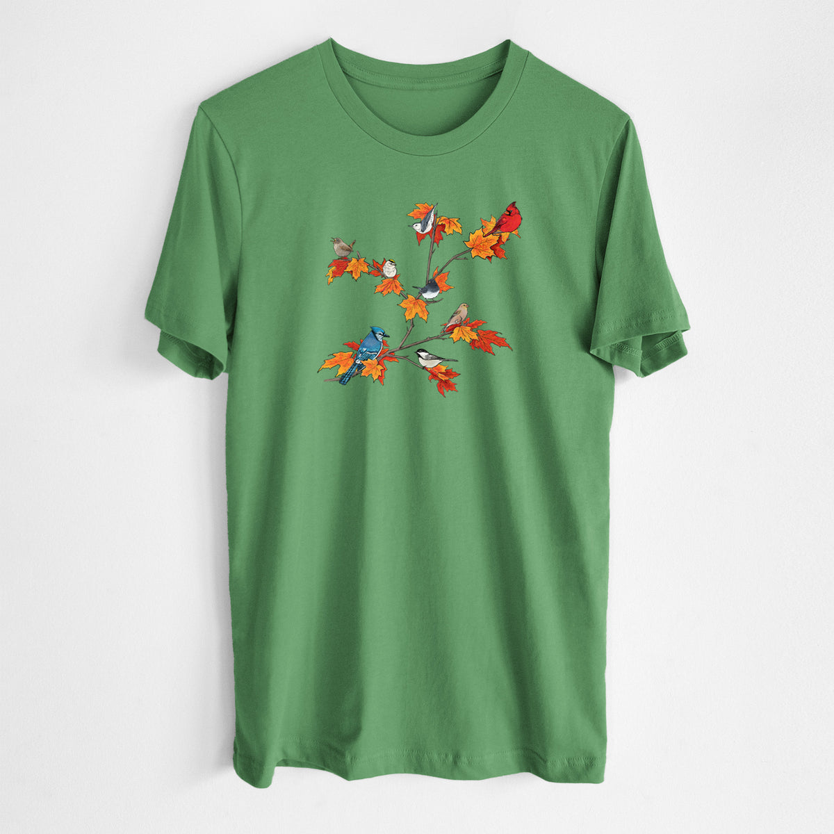 Autumn Backyard Birds - Lightweight 100% Cotton Unisex Crewneck