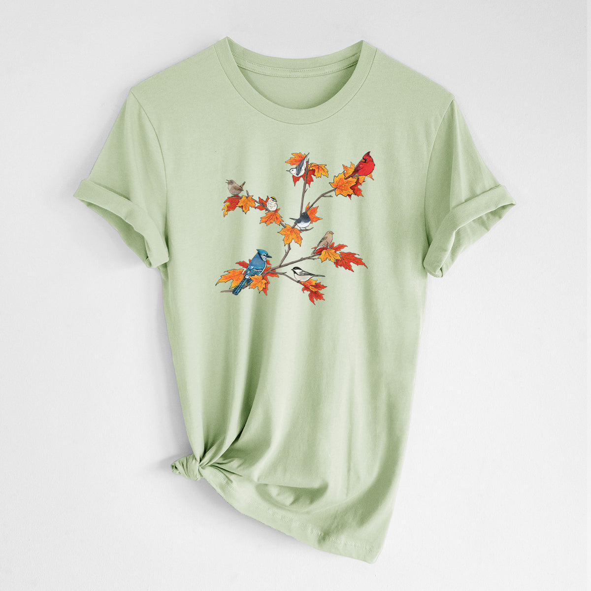 Autumn Backyard Birds - Lightweight 100% Cotton Unisex Crewneck