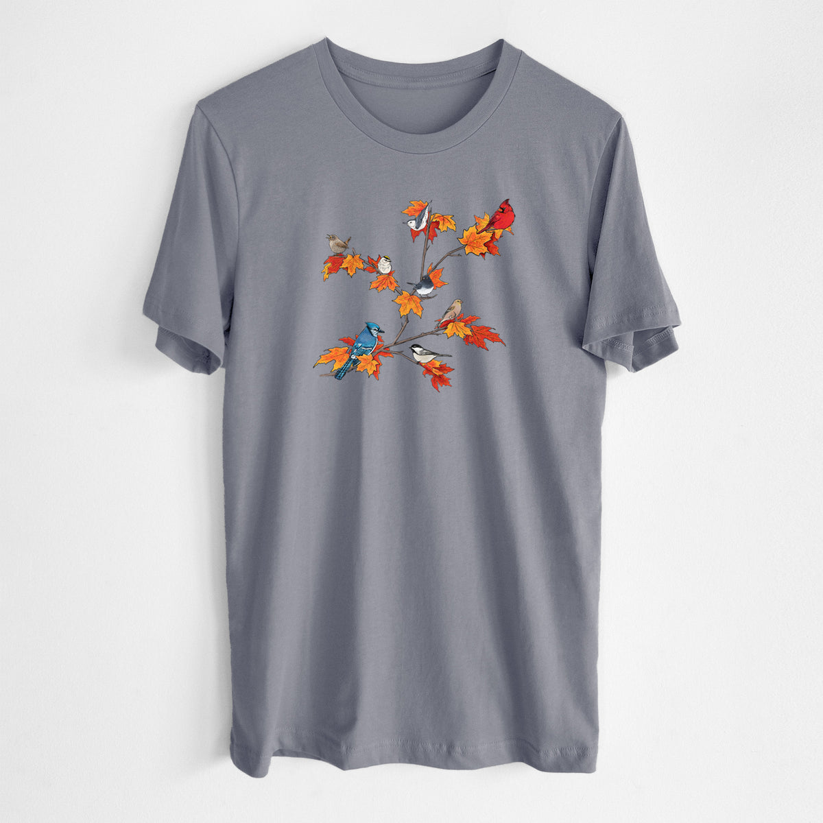 Autumn Backyard Birds - Lightweight 100% Cotton Unisex Crewneck