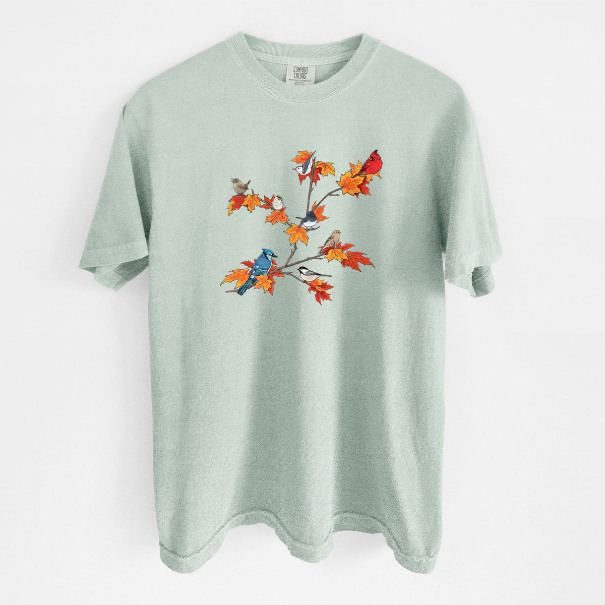 Autumn Backyard Birds - Unisex Comfort Colors Garment-Dyed Heavyweight T-shirt