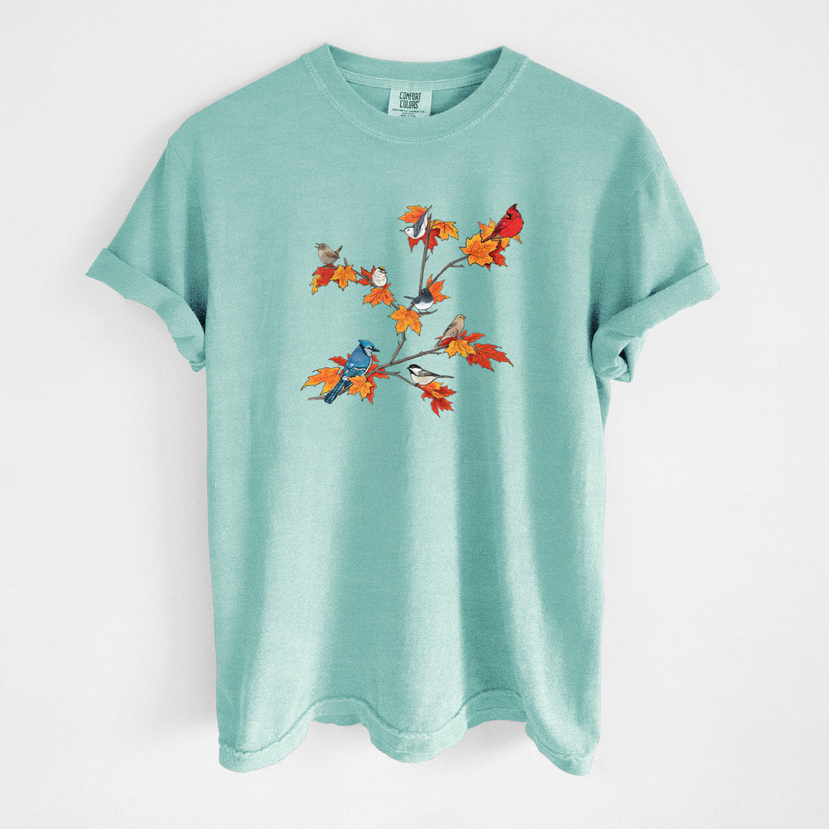 Autumn Backyard Birds - Unisex Comfort Colors Garment-Dyed Heavyweight T-shirt