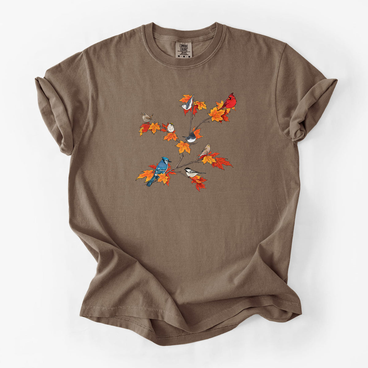 Autumn Backyard Birds - Unisex Comfort Colors Garment-Dyed Heavyweight T-shirt