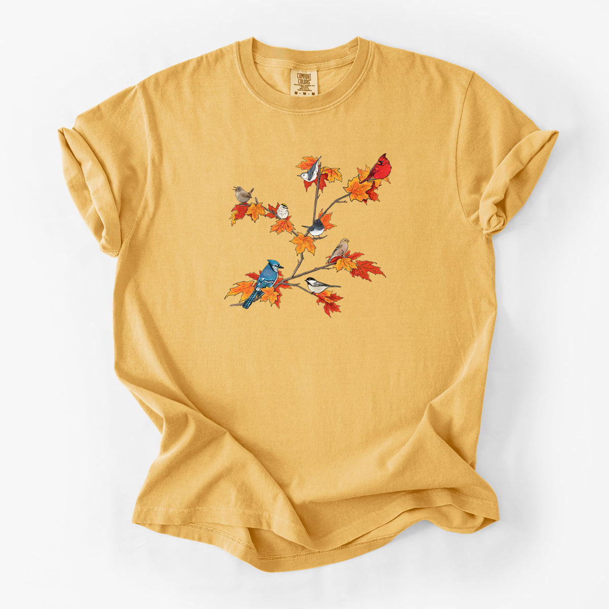 Autumn Backyard Birds - Unisex Comfort Colors Garment-Dyed Heavyweight T-shirt