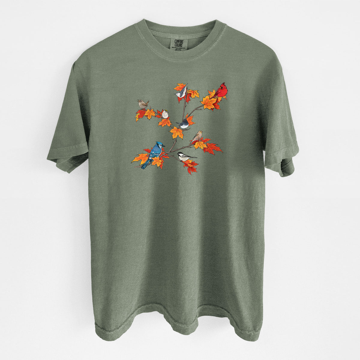 Autumn Backyard Birds - Unisex Comfort Colors Garment-Dyed Heavyweight T-shirt