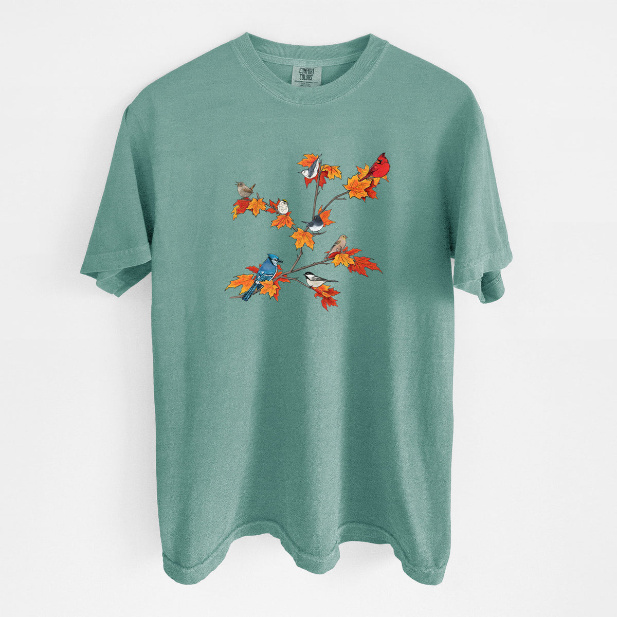 Autumn Backyard Birds - Unisex Comfort Colors Garment-Dyed Heavyweight T-shirt