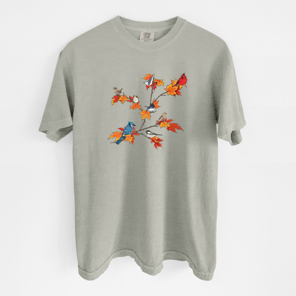 Autumn Backyard Birds - Unisex Comfort Colors Garment-Dyed Heavyweight T-shirt
