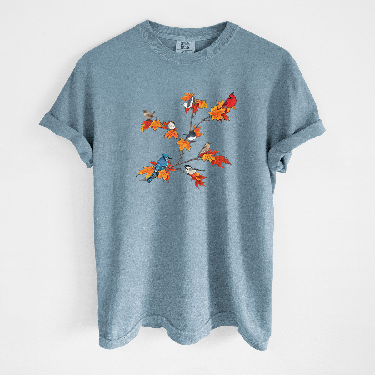 Autumn Backyard Birds - Unisex Comfort Colors Garment-Dyed Heavyweight T-shirt