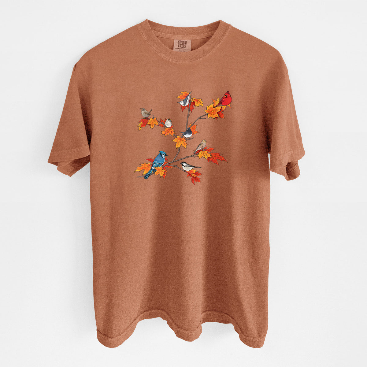 Autumn Backyard Birds - Unisex Comfort Colors Garment-Dyed Heavyweight T-shirt