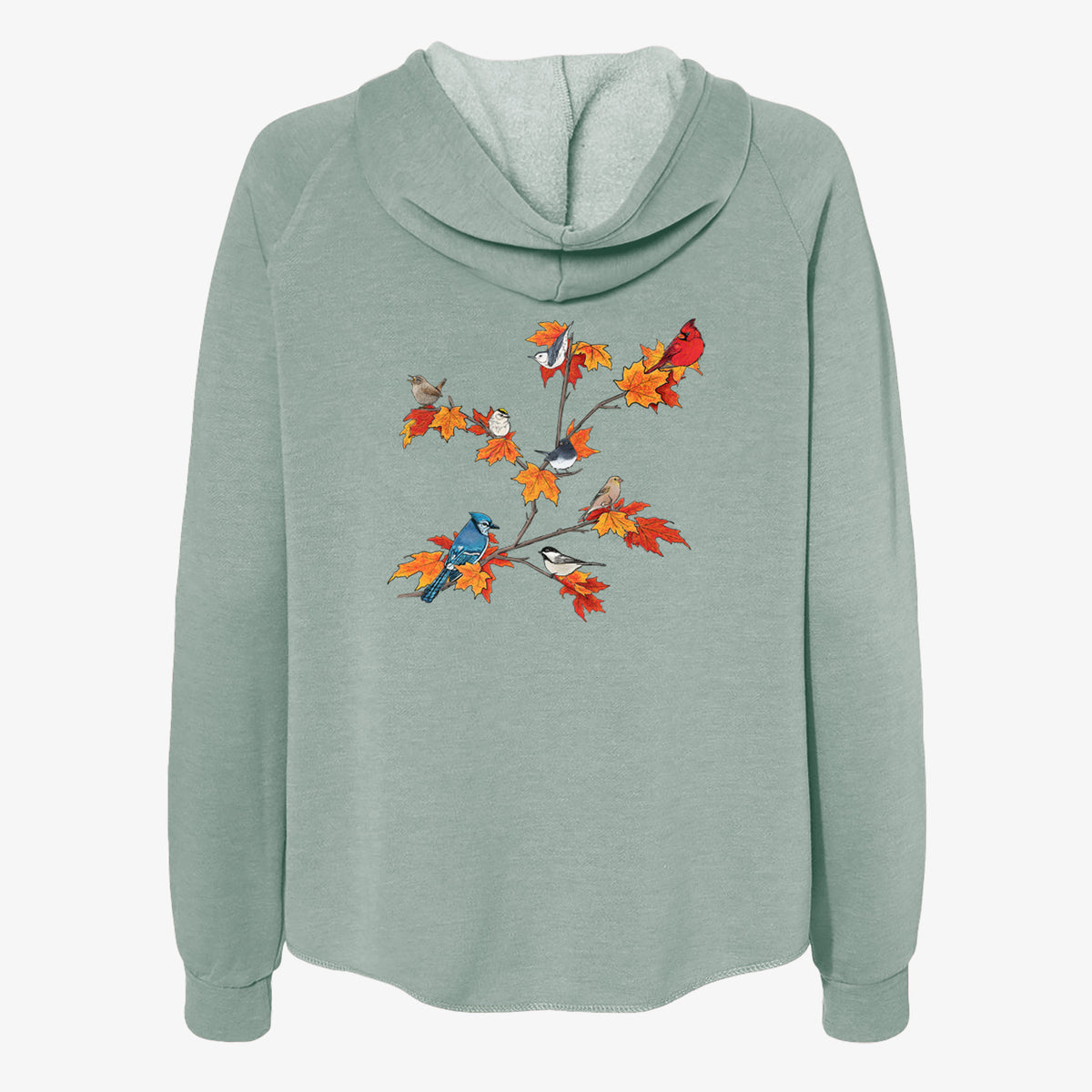 Autumn Backyard Birds - Women's Cali Wave Zip-Up Sweatshirt