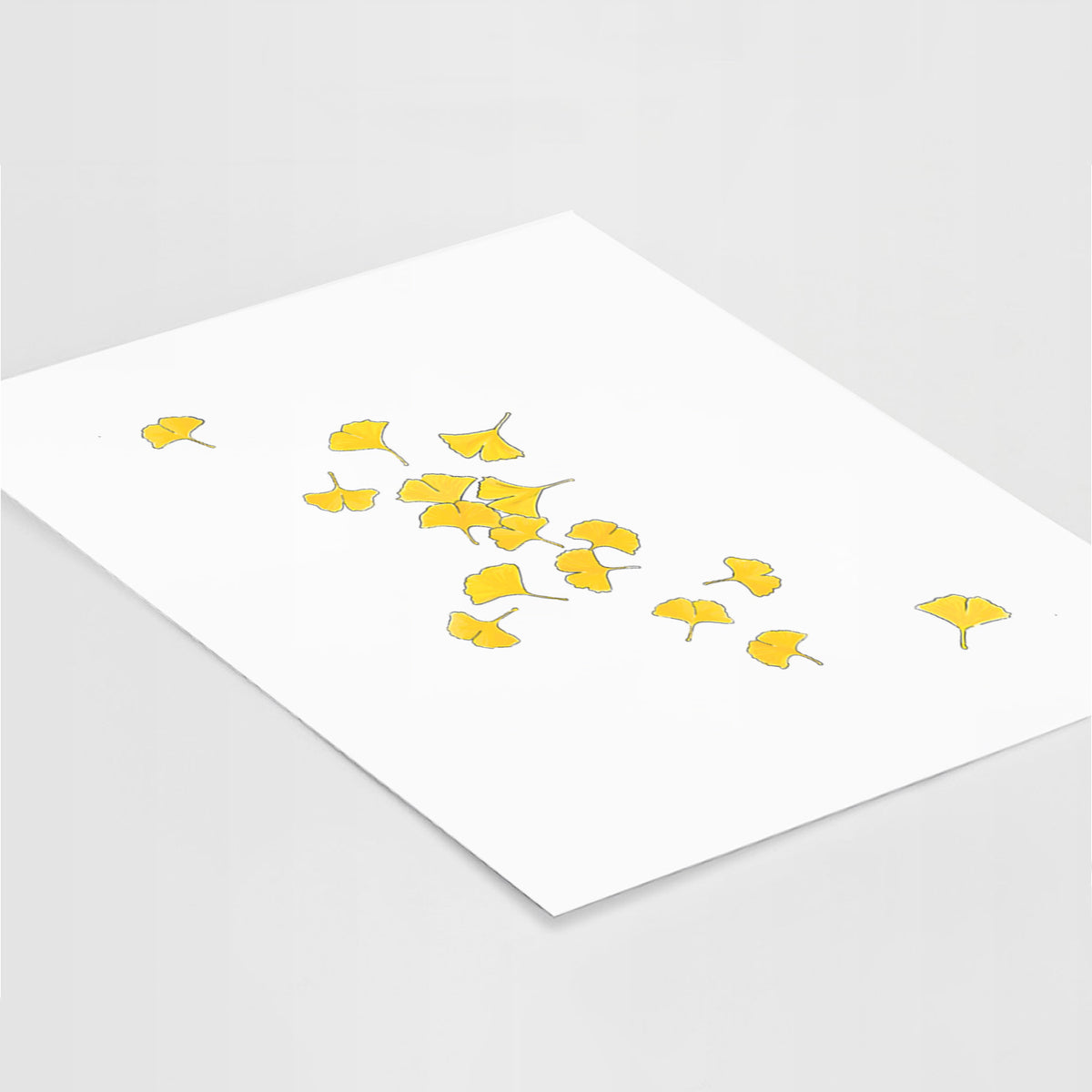 Falling Ginkgo Leaves - Fine Art Print