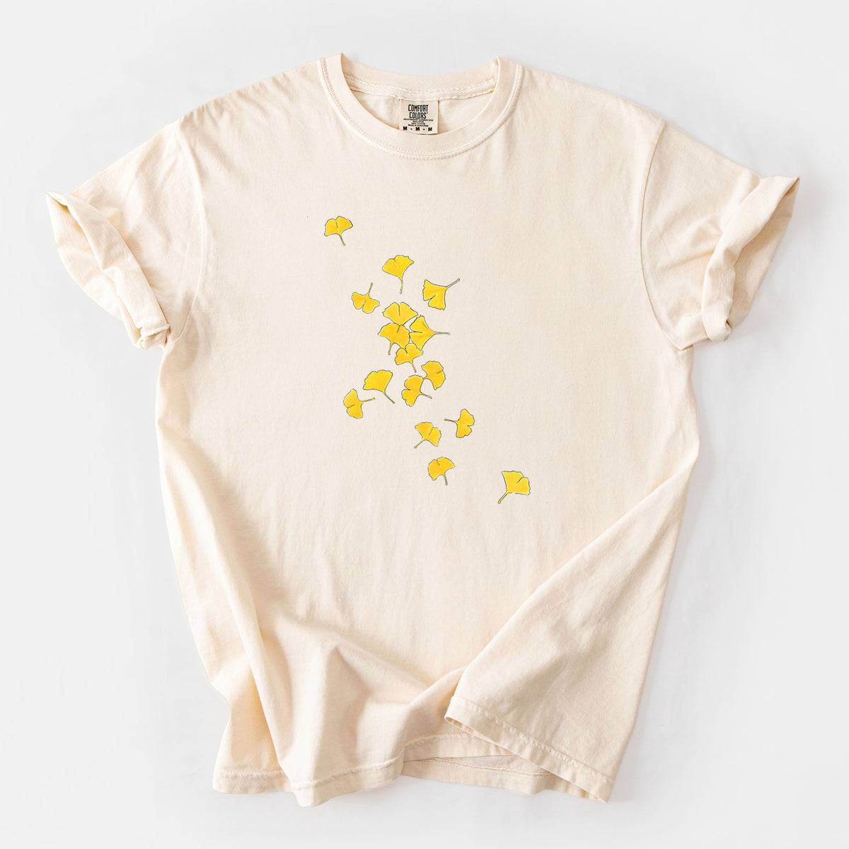 Falling Ginkgo Leaves - Unisex Comfort Colors Garment-Dyed Heavyweight T-shirt