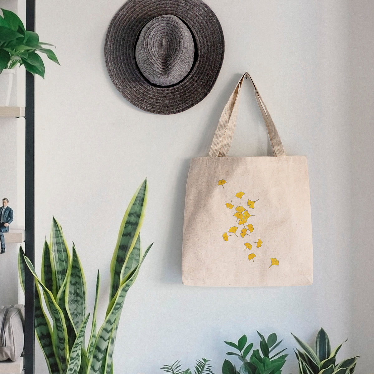 Falling Ginkgo Leaves - Tote Bag