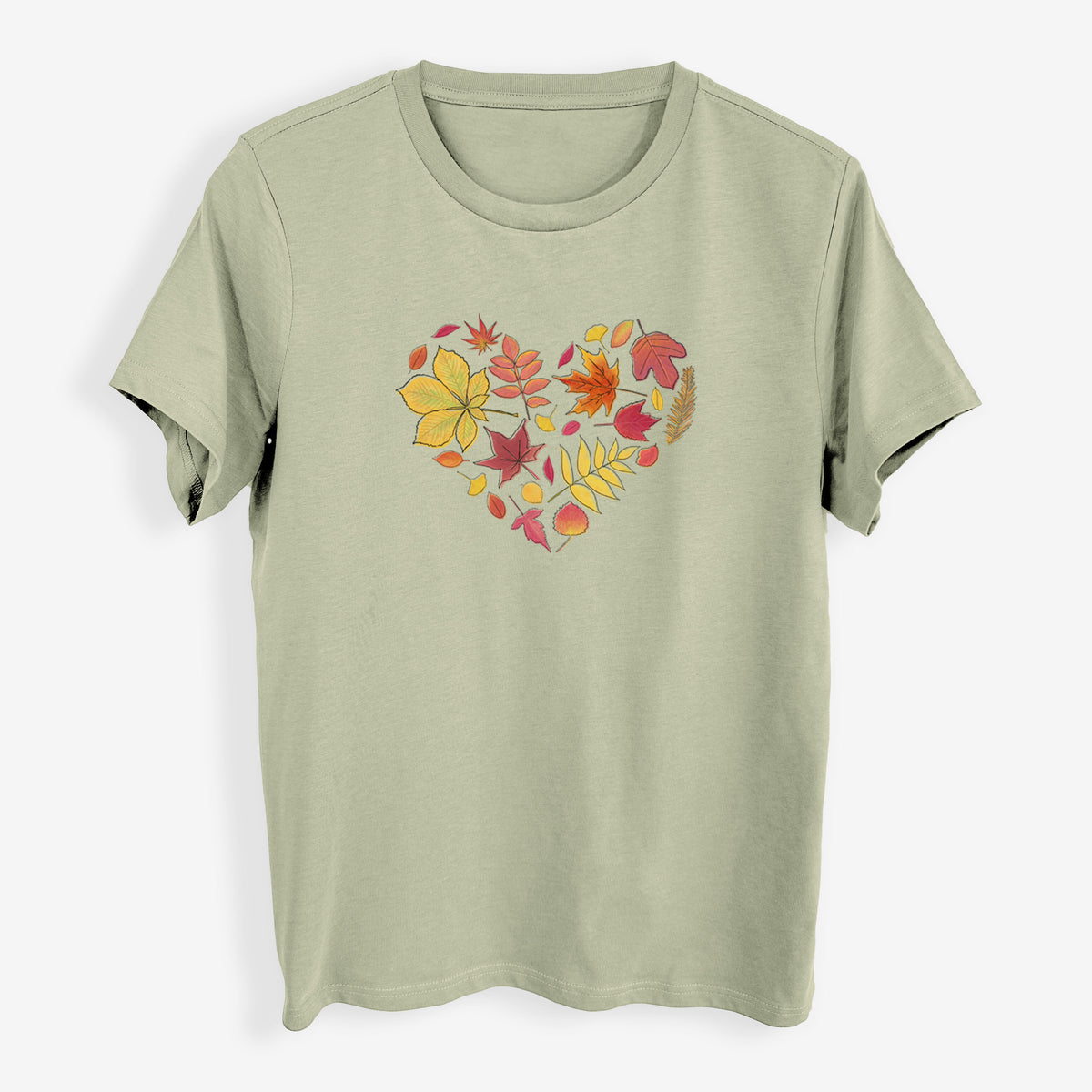 Vibrant Fall Heart - Womens Everyday Maple Tee