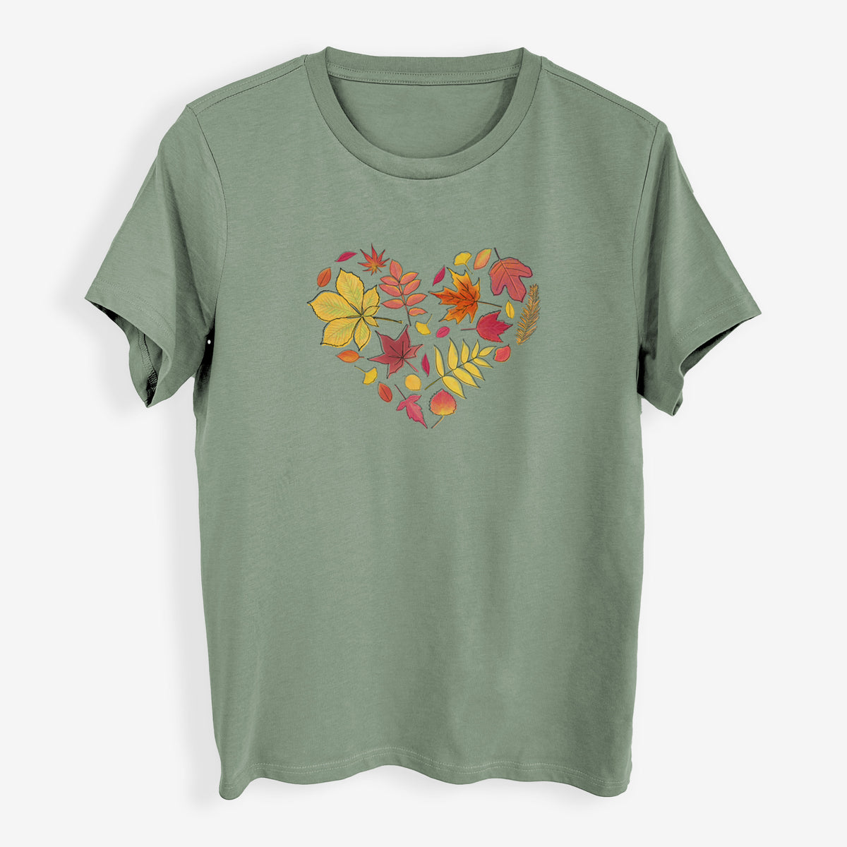 Vibrant Fall Heart - Womens Everyday Maple Tee