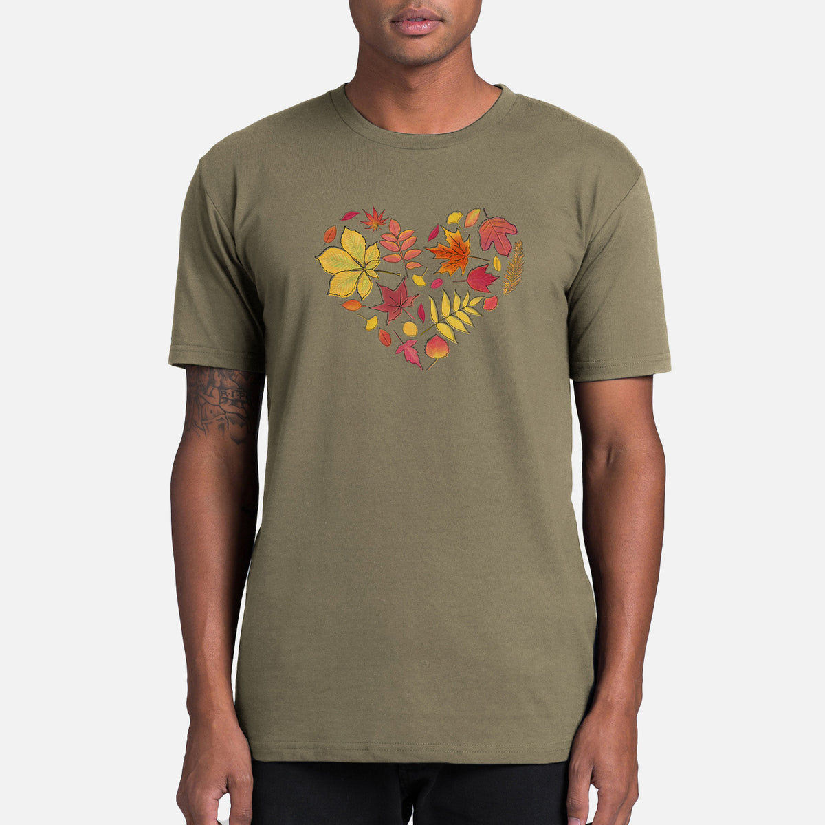 Vibrant Fall Heart - Mens Everyday Staple Tee