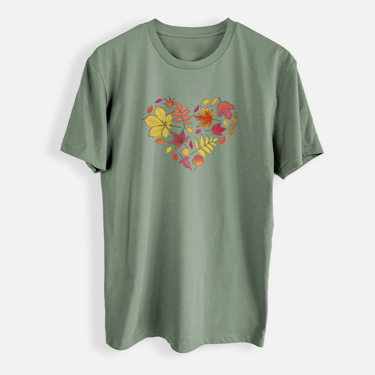 Vibrant Fall Heart - Mens Everyday Staple Tee