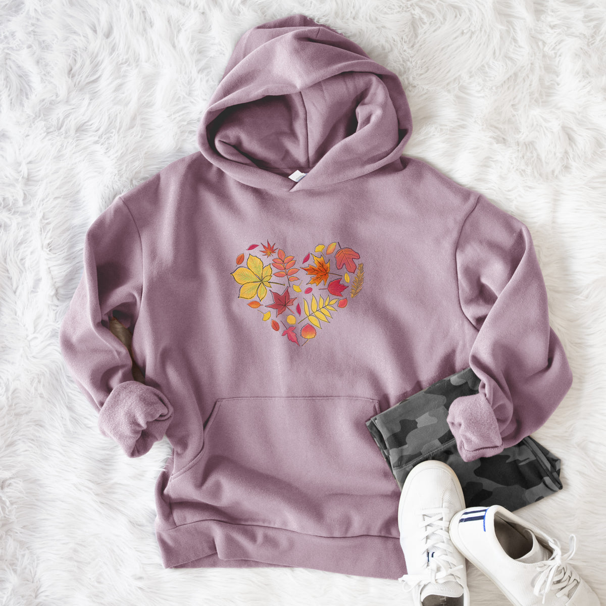 Vibrant Fall Heart  - Bodega Midweight Hoodie