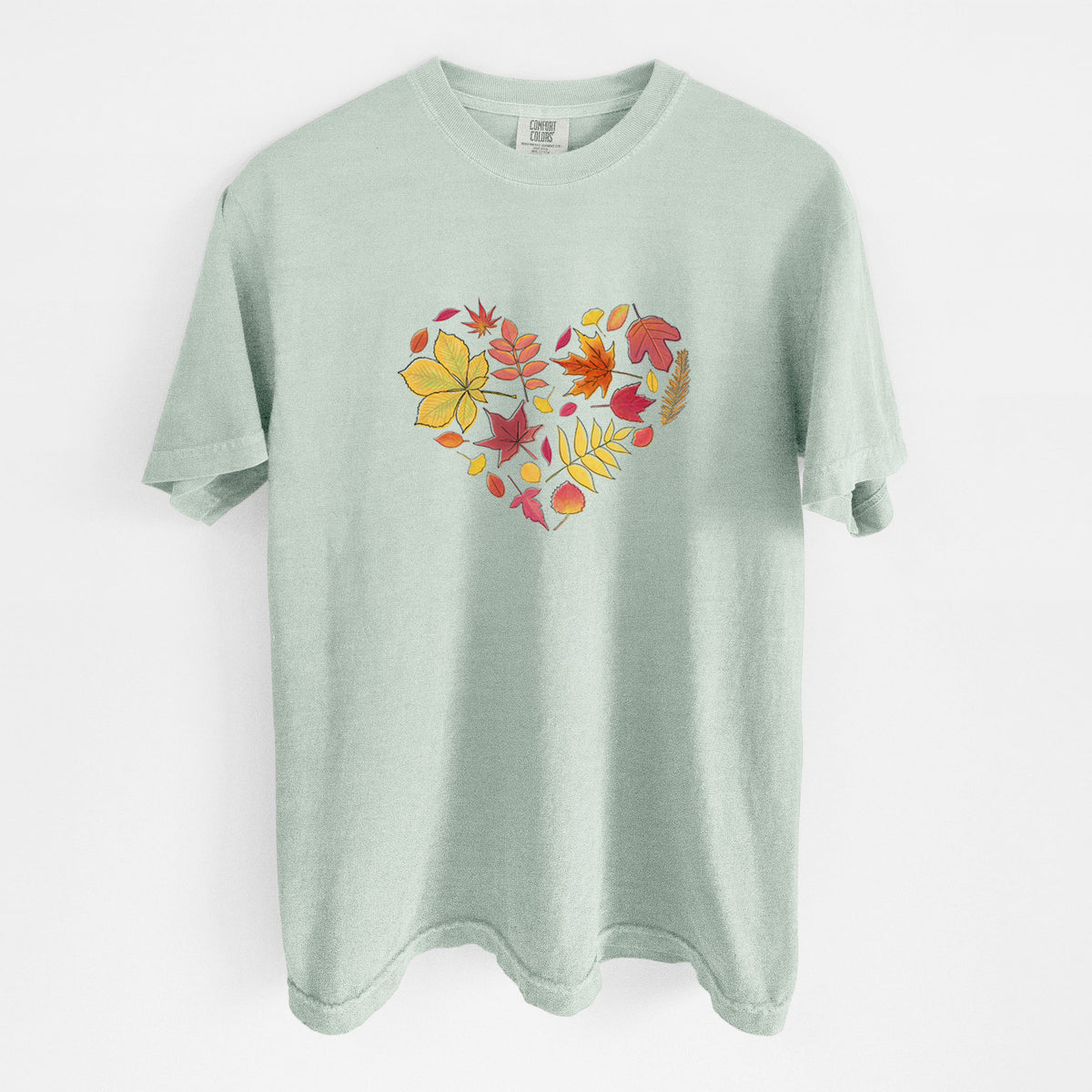 Vibrant Fall Heart - Unisex Comfort Colors Garment-Dyed Heavyweight T-shirt