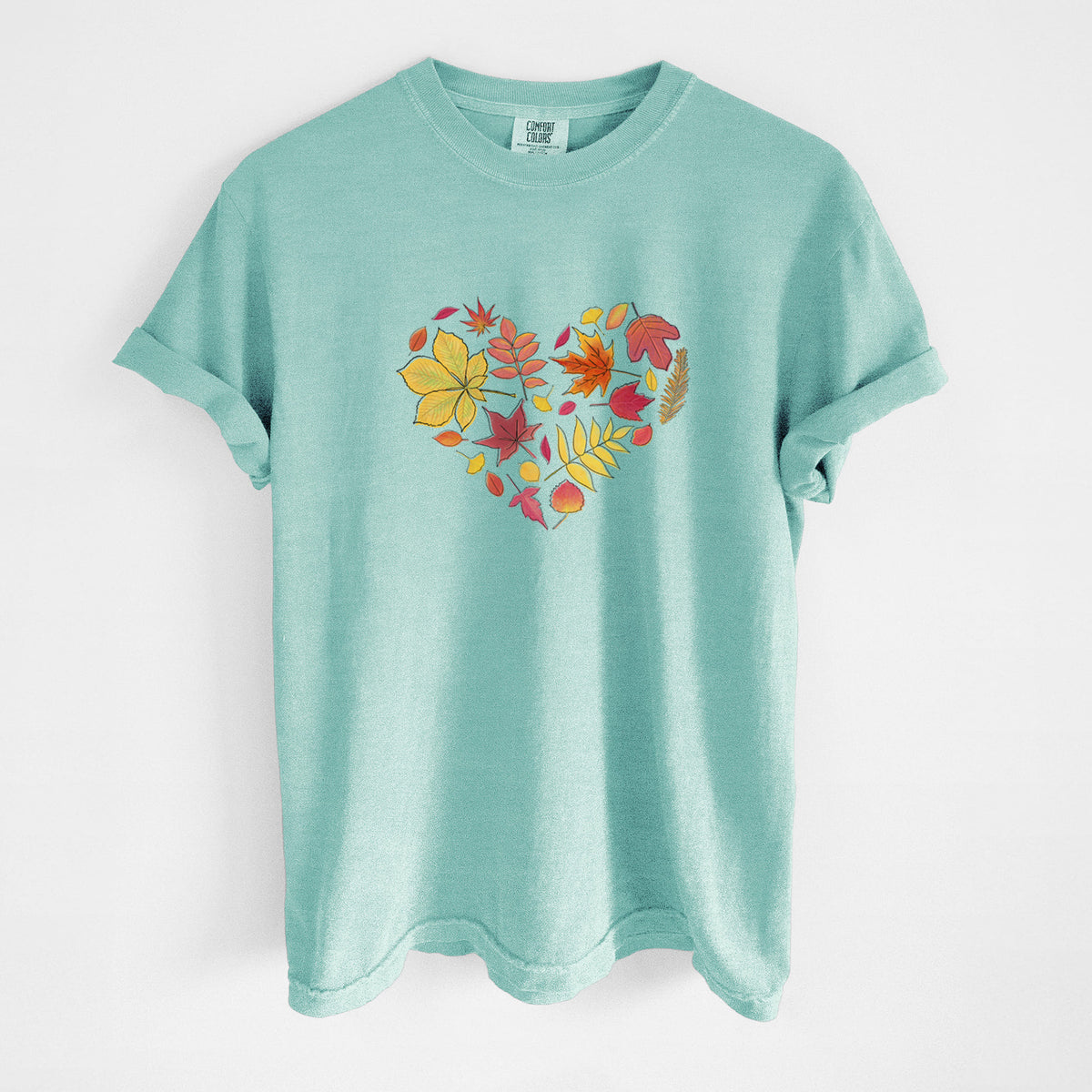 Vibrant Fall Heart - Unisex Comfort Colors Garment-Dyed Heavyweight T-shirt