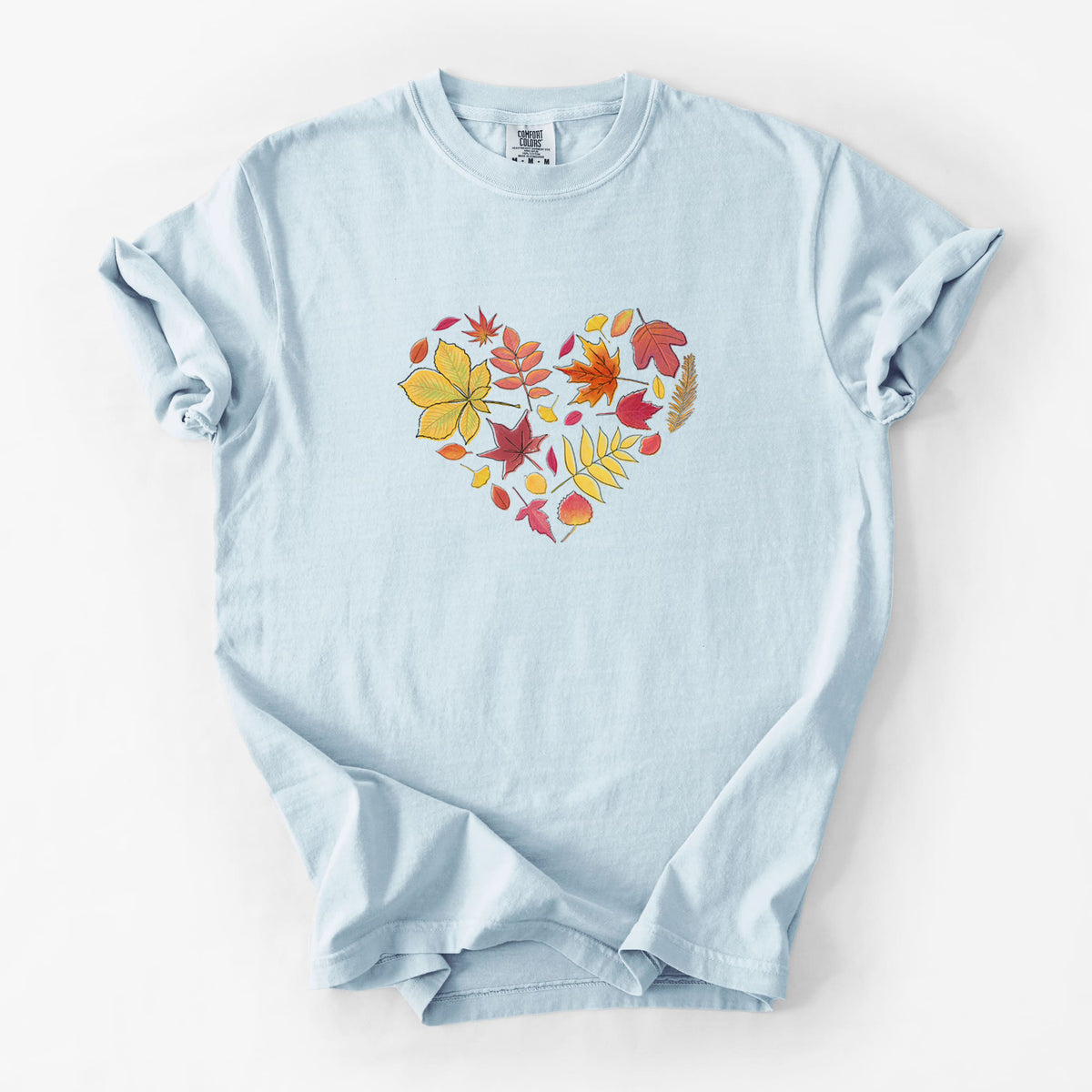 Vibrant Fall Heart - Unisex Comfort Colors Garment-Dyed Heavyweight T-shirt