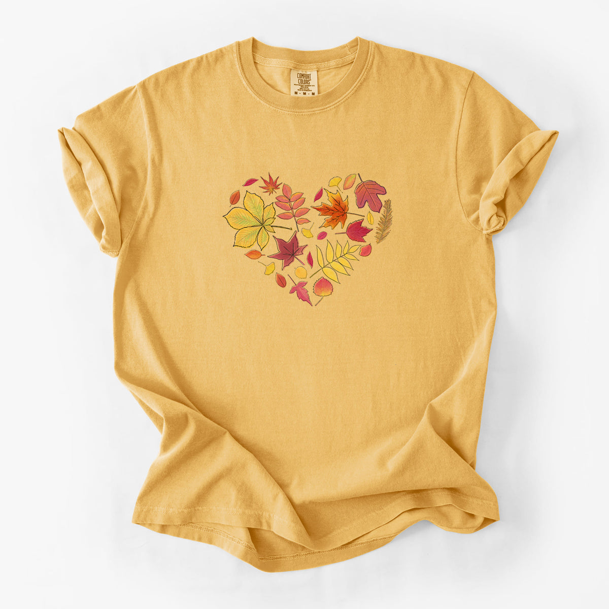 Vibrant Fall Heart - Unisex Comfort Colors Garment-Dyed Heavyweight T-shirt