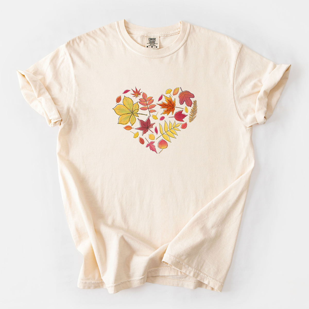 Vibrant Fall Heart - Unisex Comfort Colors Garment-Dyed Heavyweight T-shirt