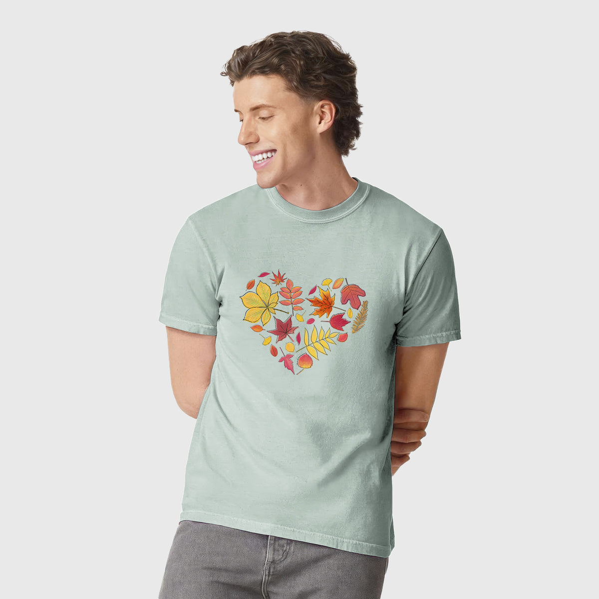 Vibrant Fall Heart - Unisex Comfort Colors Garment-Dyed Heavyweight T-shirt