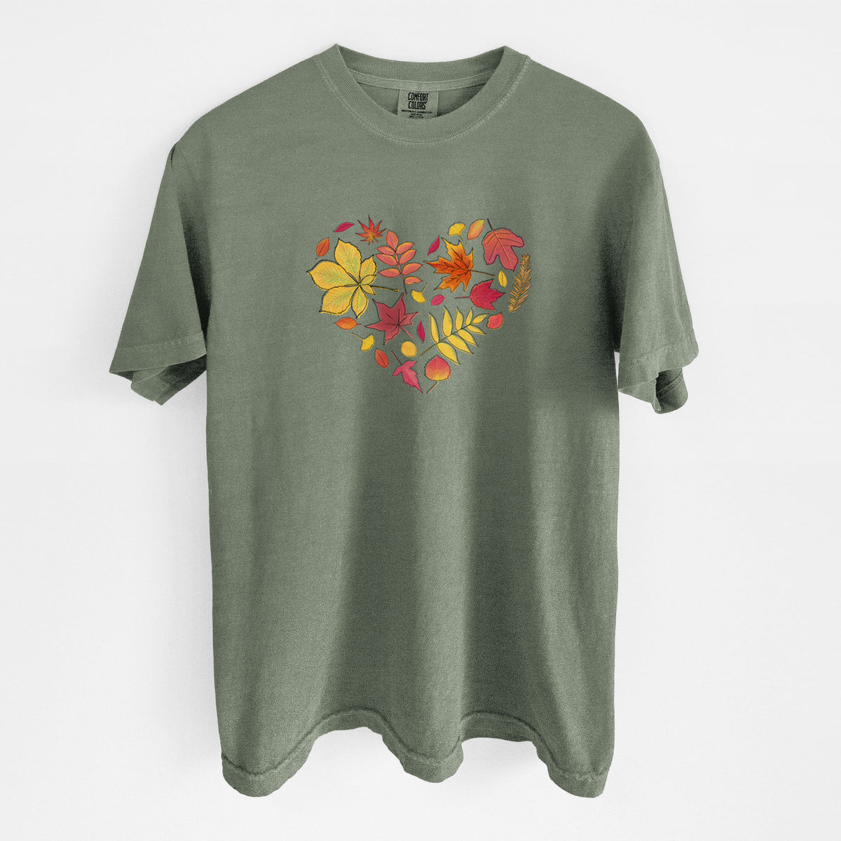 Vibrant Fall Heart - Unisex Comfort Colors Garment-Dyed Heavyweight T-shirt