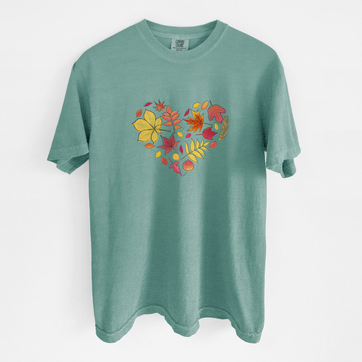 Vibrant Fall Heart - Unisex Comfort Colors Garment-Dyed Heavyweight T-shirt