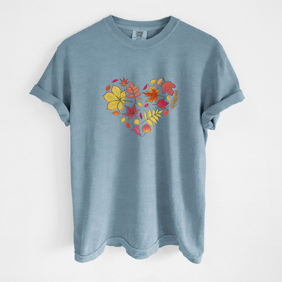 Vibrant Fall Heart - Unisex Comfort Colors Garment-Dyed Heavyweight T-shirt