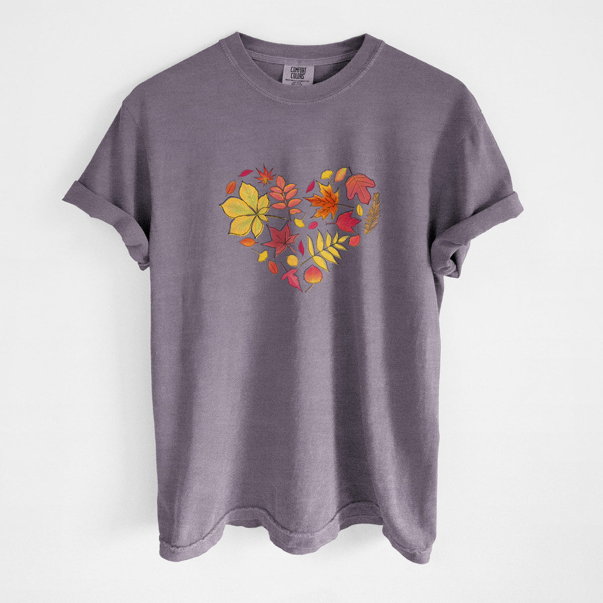 Vibrant Fall Heart - Unisex Comfort Colors Garment-Dyed Heavyweight T-shirt