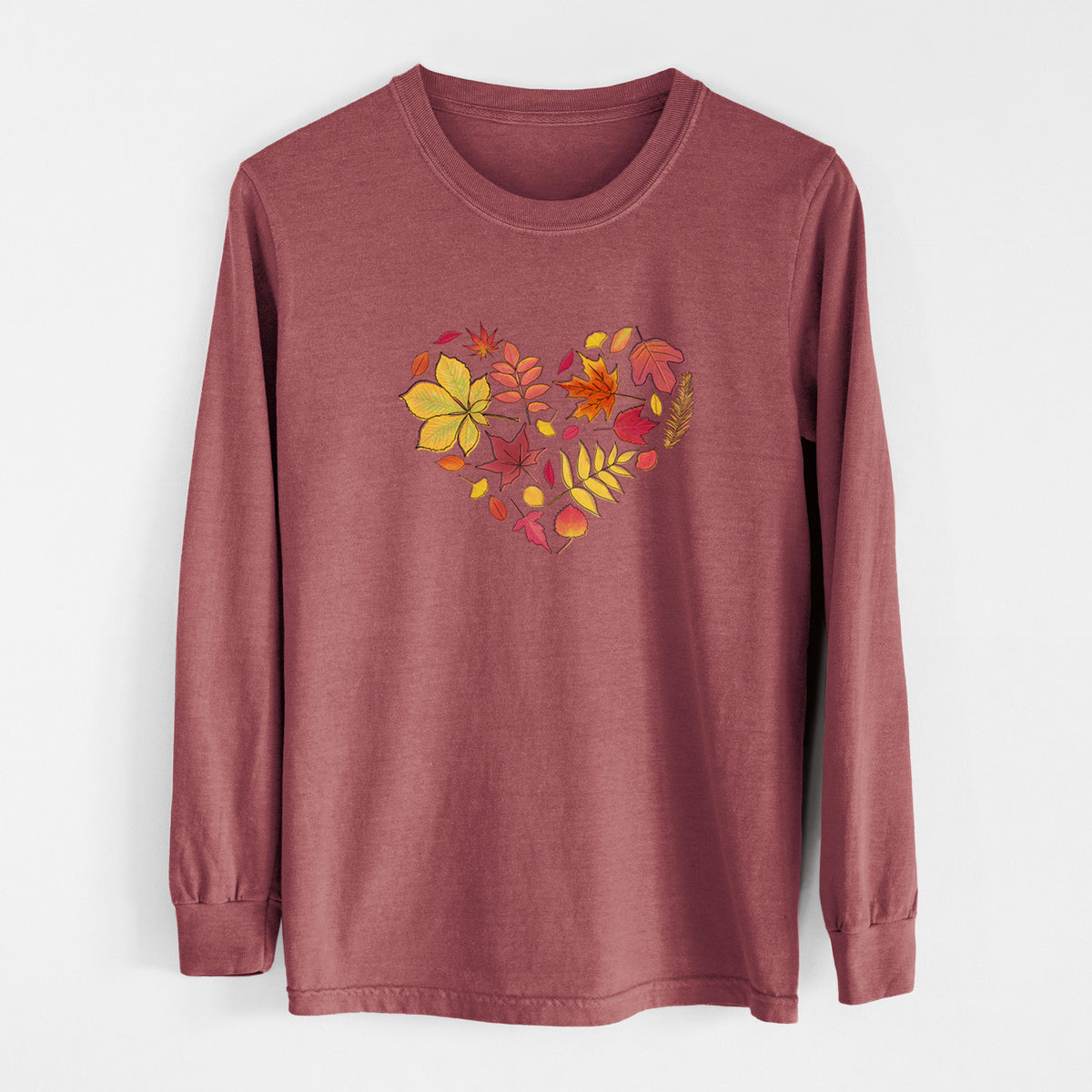 Vibrant Fall Heart - Unisex Comfort Colors 100% Cotton Long Sleeve