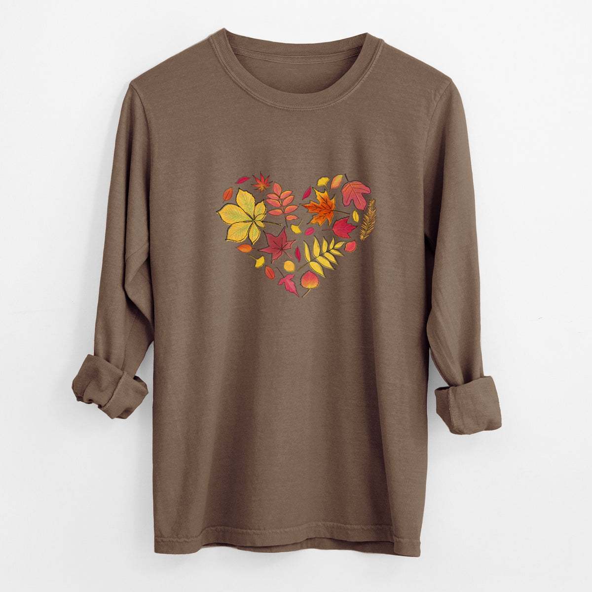 Vibrant Fall Heart - Unisex Comfort Colors 100% Cotton Long Sleeve