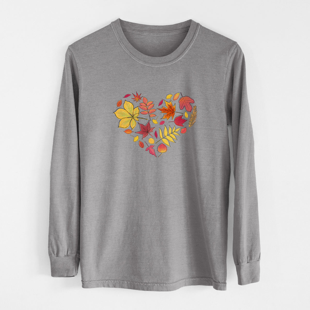 Vibrant Fall Heart - Unisex Comfort Colors 100% Cotton Long Sleeve