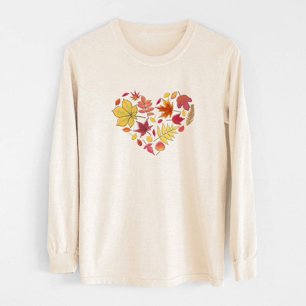 Vibrant Fall Heart - Unisex Comfort Colors 100% Cotton Long Sleeve