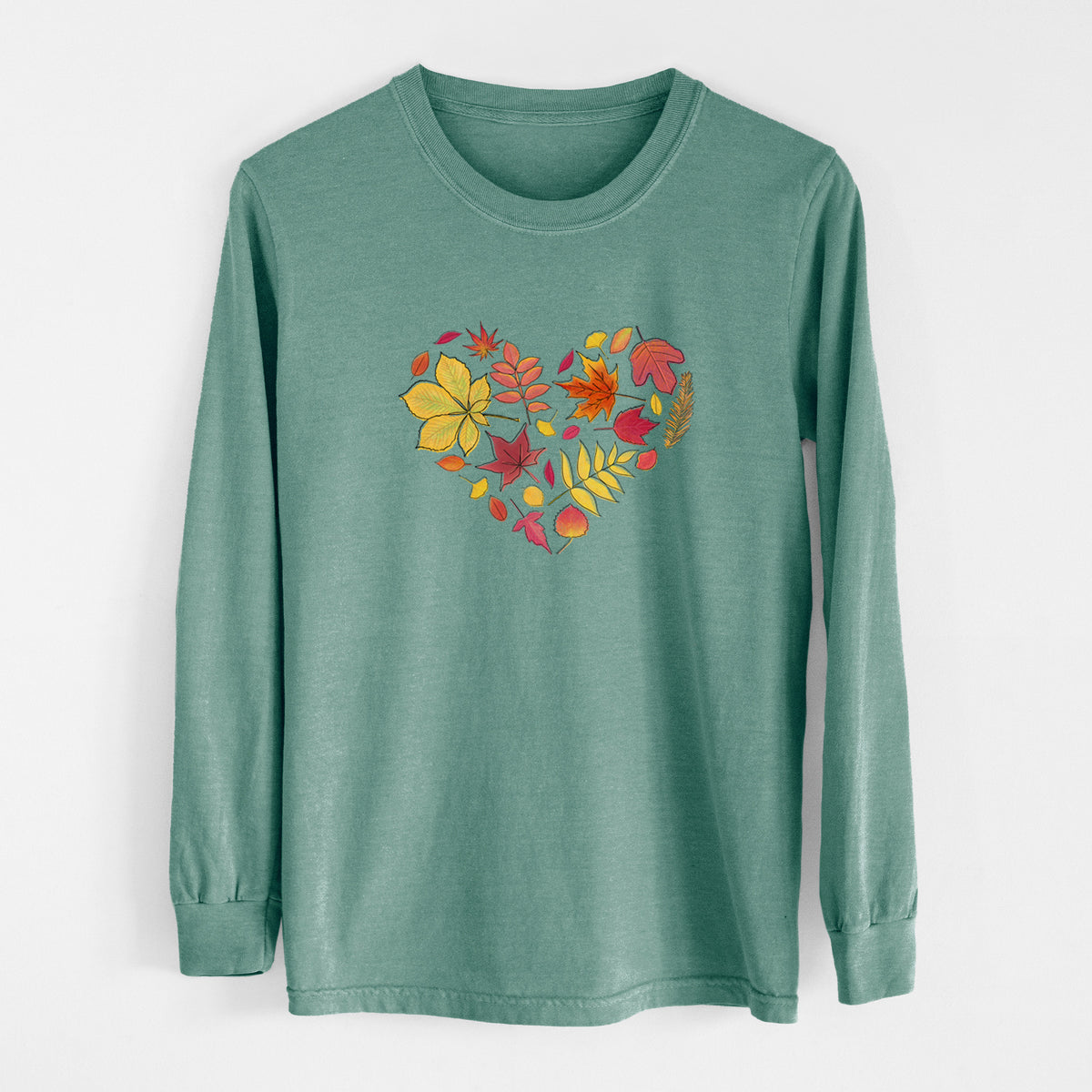 Vibrant Fall Heart - Unisex Comfort Colors 100% Cotton Long Sleeve