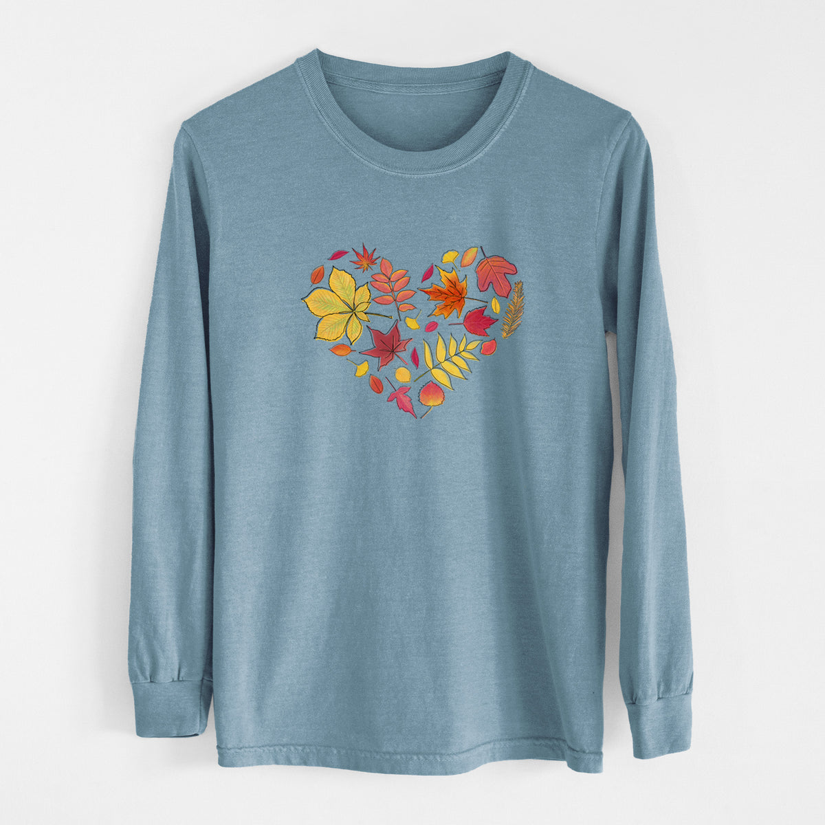 Vibrant Fall Heart - Unisex Comfort Colors 100% Cotton Long Sleeve
